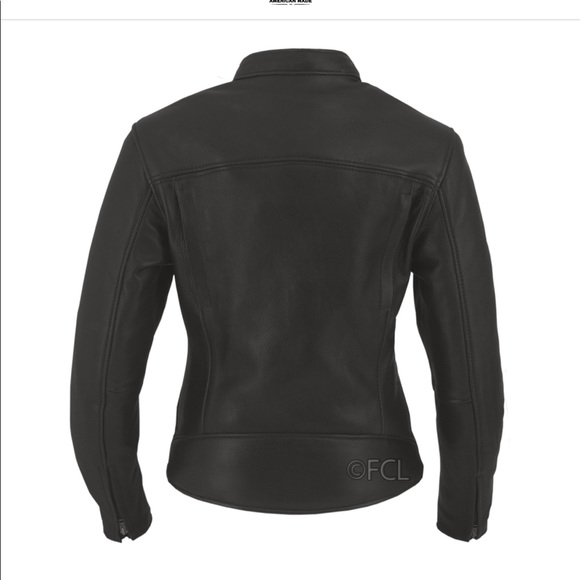Fox Creek Leather Motorcycle Moto Biker Jacket - Picture 8 of 11